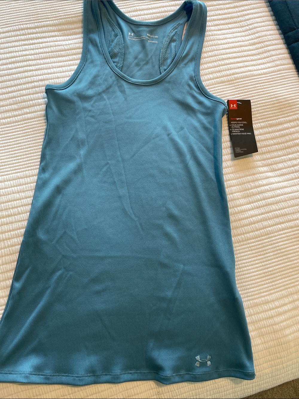 Under Armour Light Blue Racerback Tank -Small NWT